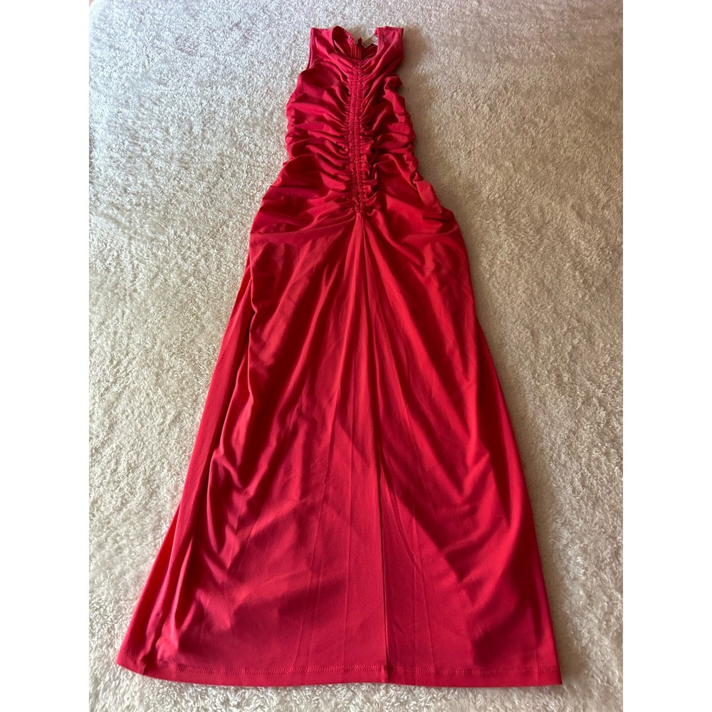 Beautiful‎ Michael Kors French Fusia Scrunched Maxi Dress Size M